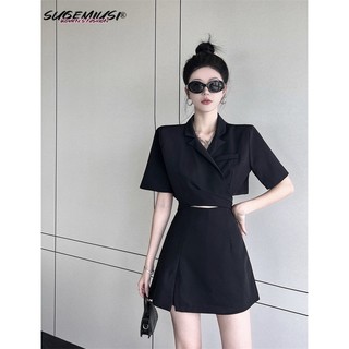 Bộ Áo Khoác + Chân Váy Eo Cao Thời Trang Mùa Hè Cho Nữ