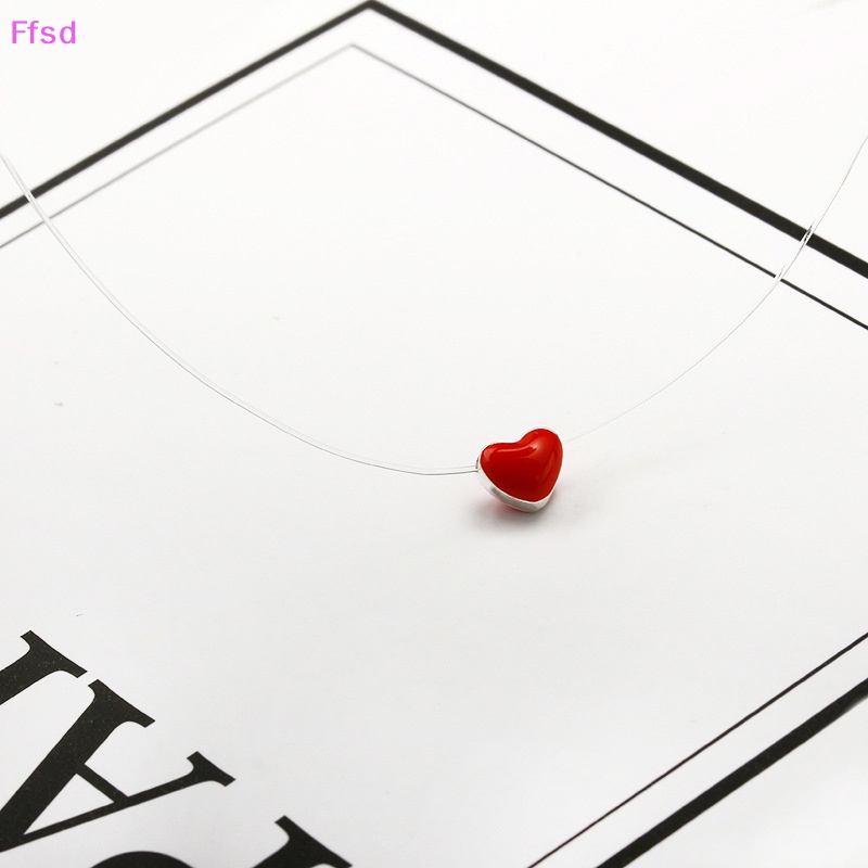 {Ffsd} Vòng Cổ Choker Dây Cá Vô Hình Trái Tim Dầu Sáng Tạo Làm Quà Tặng Trang Sức Cho Nữ