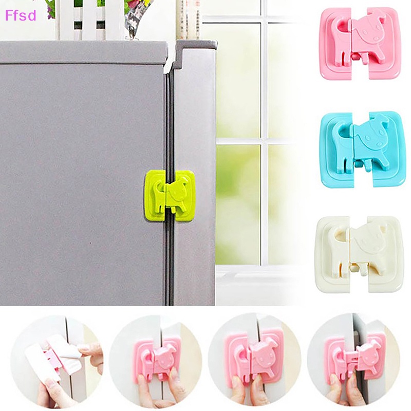 {Ffsd} Khóa Cửa Tủ Lạnh / Tủ Lạnh Di Động Bảo Vệ An Toàn Cho Bé * Bán Chạy