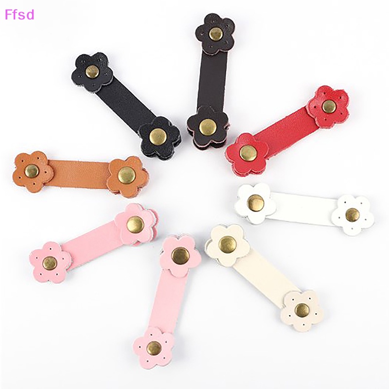 {Ffsd} Ví Da Đựng Thẻ Có Khóa Cài Hình Hoa Handmade Trang Trí * Bán Chạy