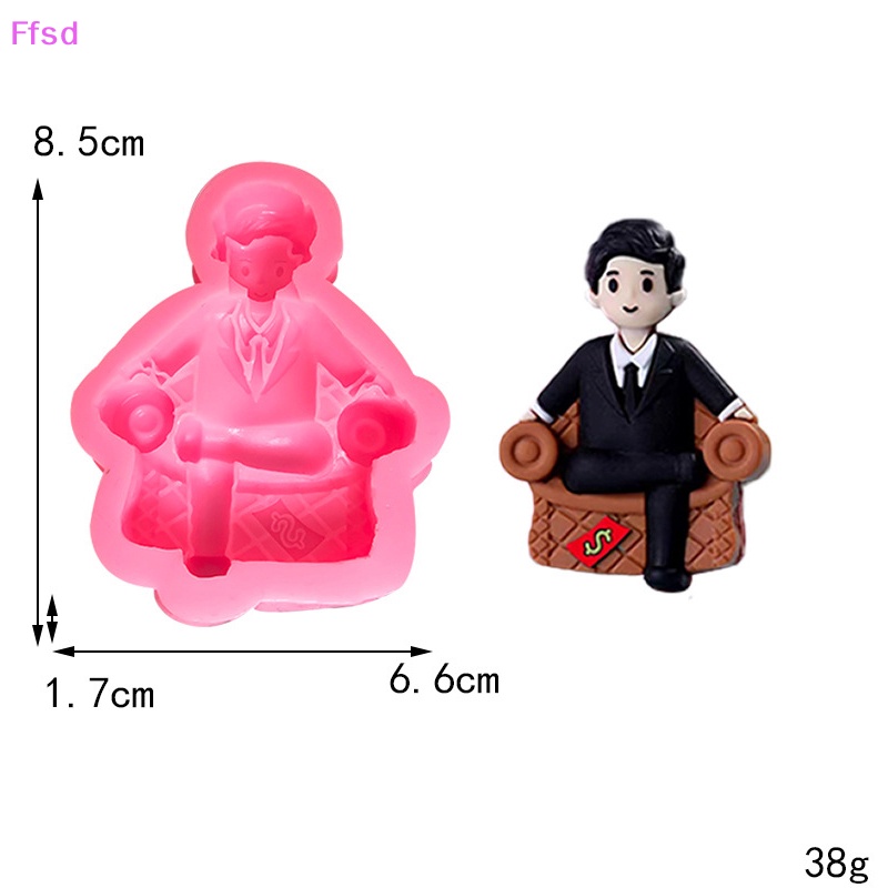 {Ffsd} Khuôn Silicon Làm Bánh Kẹo Hình Cà Vạt Râu Trang Trí Ngày Của Cha * Hàng Bán Chạy