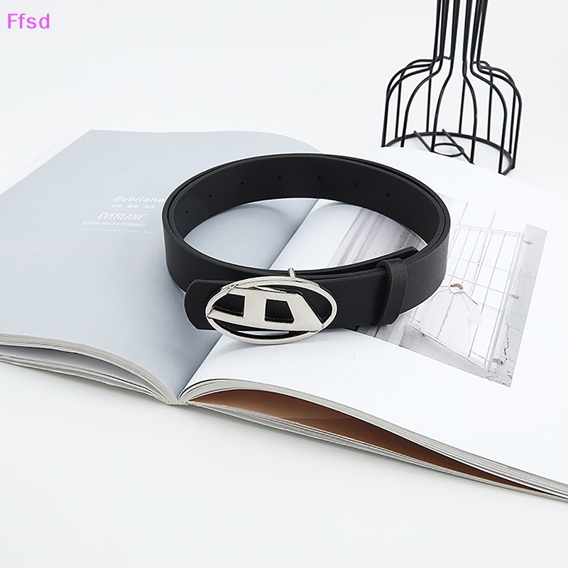 Thắt Lưng Da Pu Khóa Kim Loại Oval In Chữ D Kiểu Vintage Thời Trang Cho Nam Và Nữ