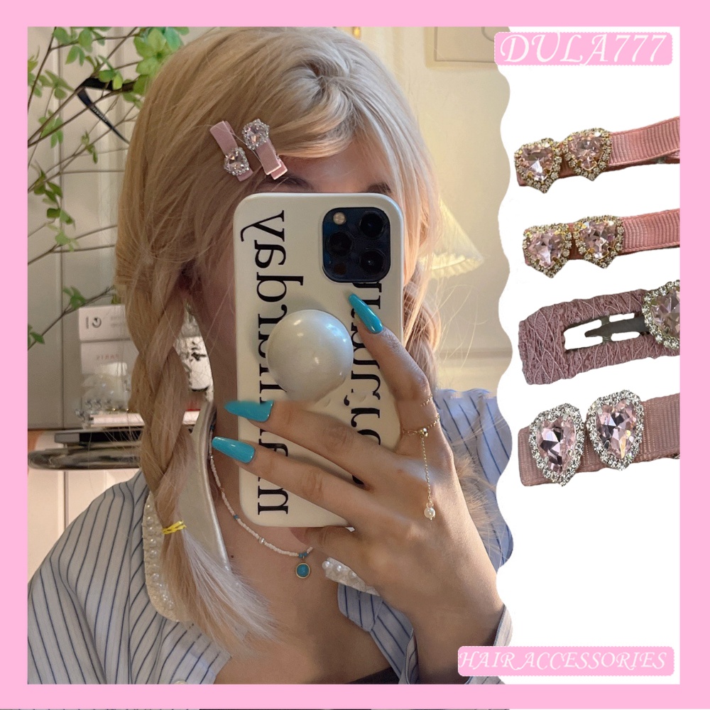 Kẹp Tóc Đính Đá Lấp Lánh Phong Cách Lolita DULA777