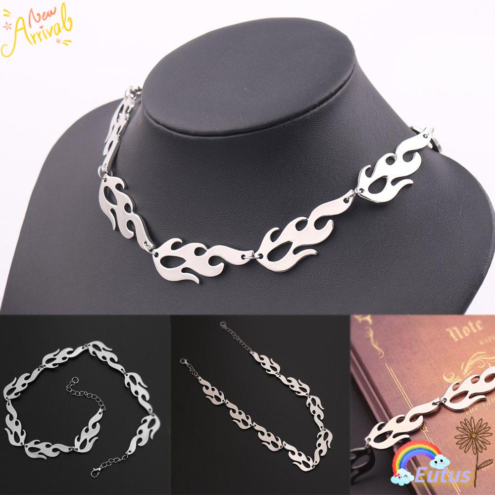 Vòng cổ Hình Ngọn Lửa Phong Cách Punk Hip Hop Cá Tính Dành Cho Nam Nữ