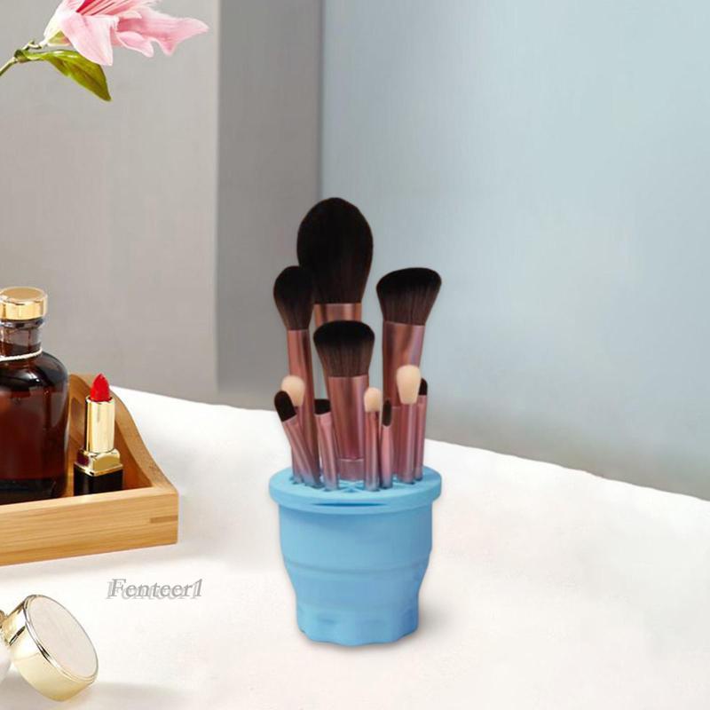 Giá Đỡ Cọ Trang Điểm Bằng Silicon Đa Năng Có Thể Gấp Gọn Fenteer1