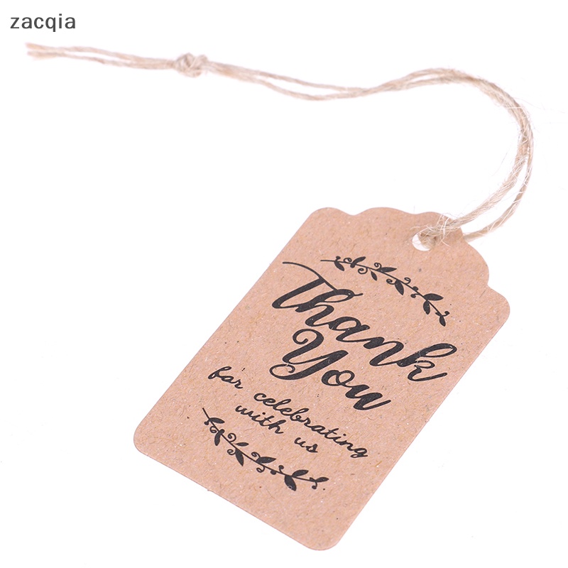Set 100 Thẻ Giấy In Chữ Thank You Dùng Để Trang Trí Quà Cưới
