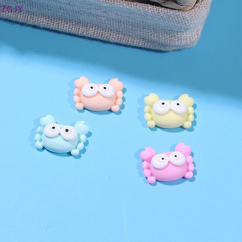 Set 10 Phụ Kiện Trang Trí Hình Cua / Động Vật Mini Dễ Thương DIY Mới