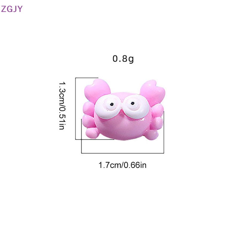 Set 10 Phụ Kiện Trang Trí Hình Cua / Động Vật Mini Dễ Thương DIY Mới