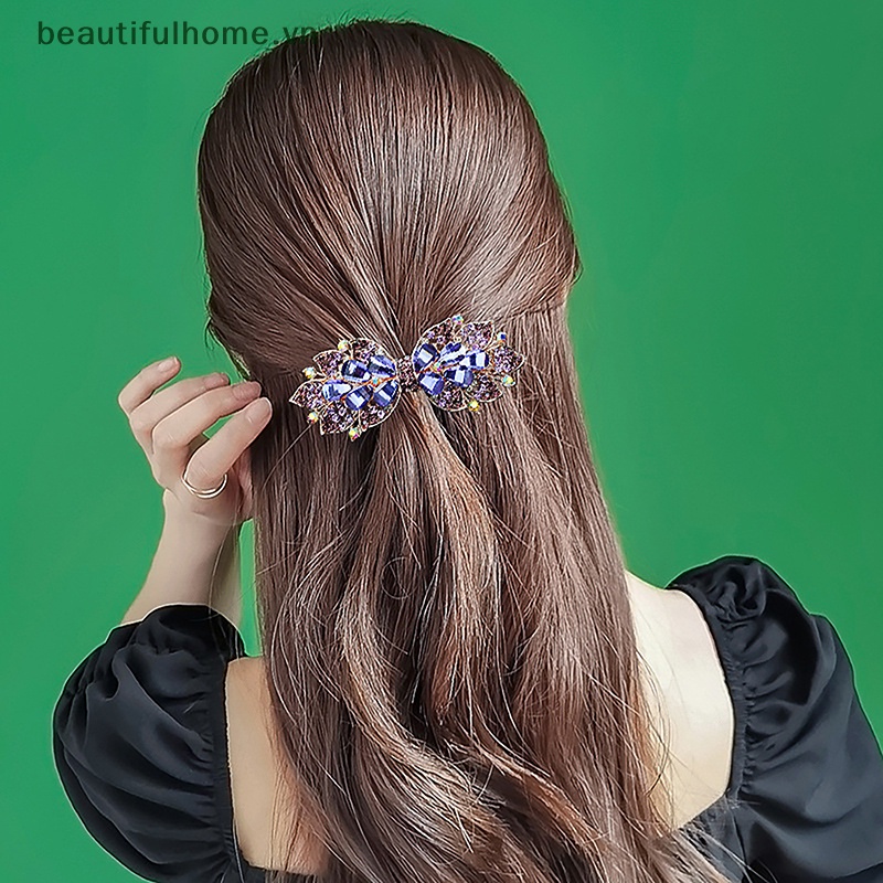 Kẹp Tóc Đính Đá Zircon Lấp Lánh Thời Trang Vintage