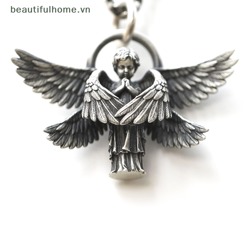 [beautifulhome] Vòng cổ Dài Mặt Thiên Thần Cầu Nguyện Thủ Công Cổ Điển Làm Quà Tặng Kỷ Niệm Cho Nam Và Nữ [beauty]