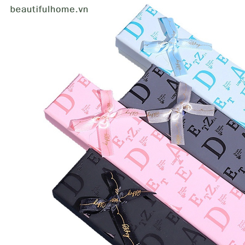 Bộ 3 Hộp Đựng Trang Sức Giấy Các Tông Hình Chữ Nhật Kèm Mút Bên Trong