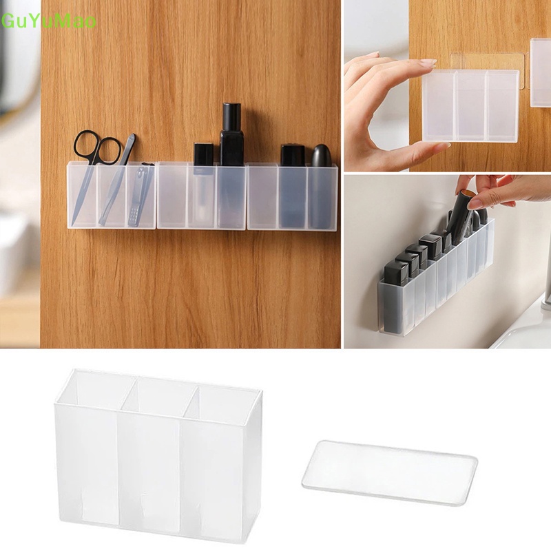 Set 1 / 3 Hộp Đựng Đồ Treo Tường Tự Dính Tiện Dụng