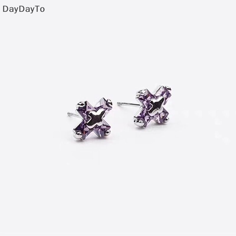 Đôi Bông Tai Hình Thánh Giá Đính Đá Zircon Thời Trang Mới Cho Nữ