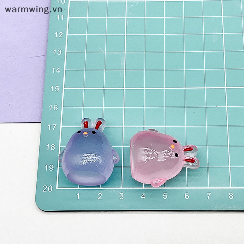 Thỏ Dạ Quang Bằng Nhựa Resin Trang Trí Tiểu Cảnh DIY