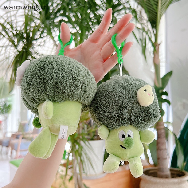 Móc Khóa Hình Thú Nhồi Bông Broccoli Phong Cách Hàn Quốc Dễ Thương