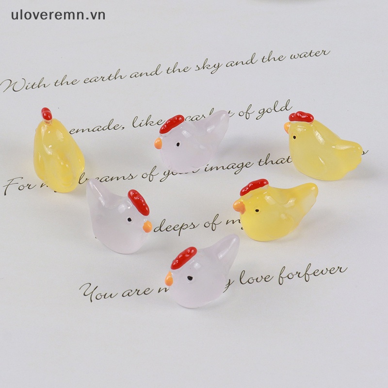 Set 3 Đồ trang trí Gà Con Dạ Quang Dễ Thương Dùng Để Trang Trí Nội Thất / Tiểu Cảnh