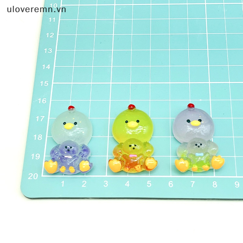 Bộ 5 Tượng Gà Con Hoạt Hình Phát Sáng Dùng Trang Trí