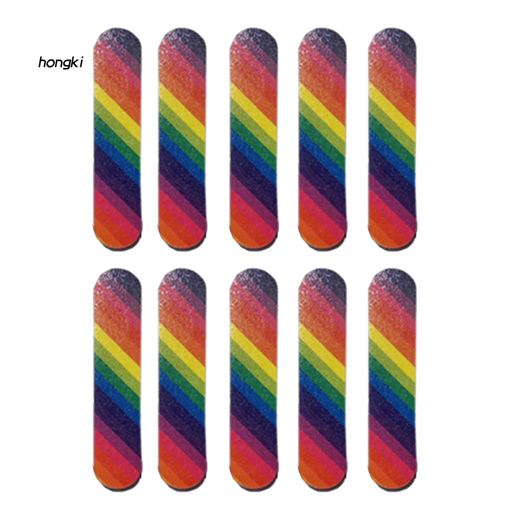 Bộ 10 Cây Dũa Móng Tay Hai Mặt Thiết Kế Mini Hình Bông Hoa