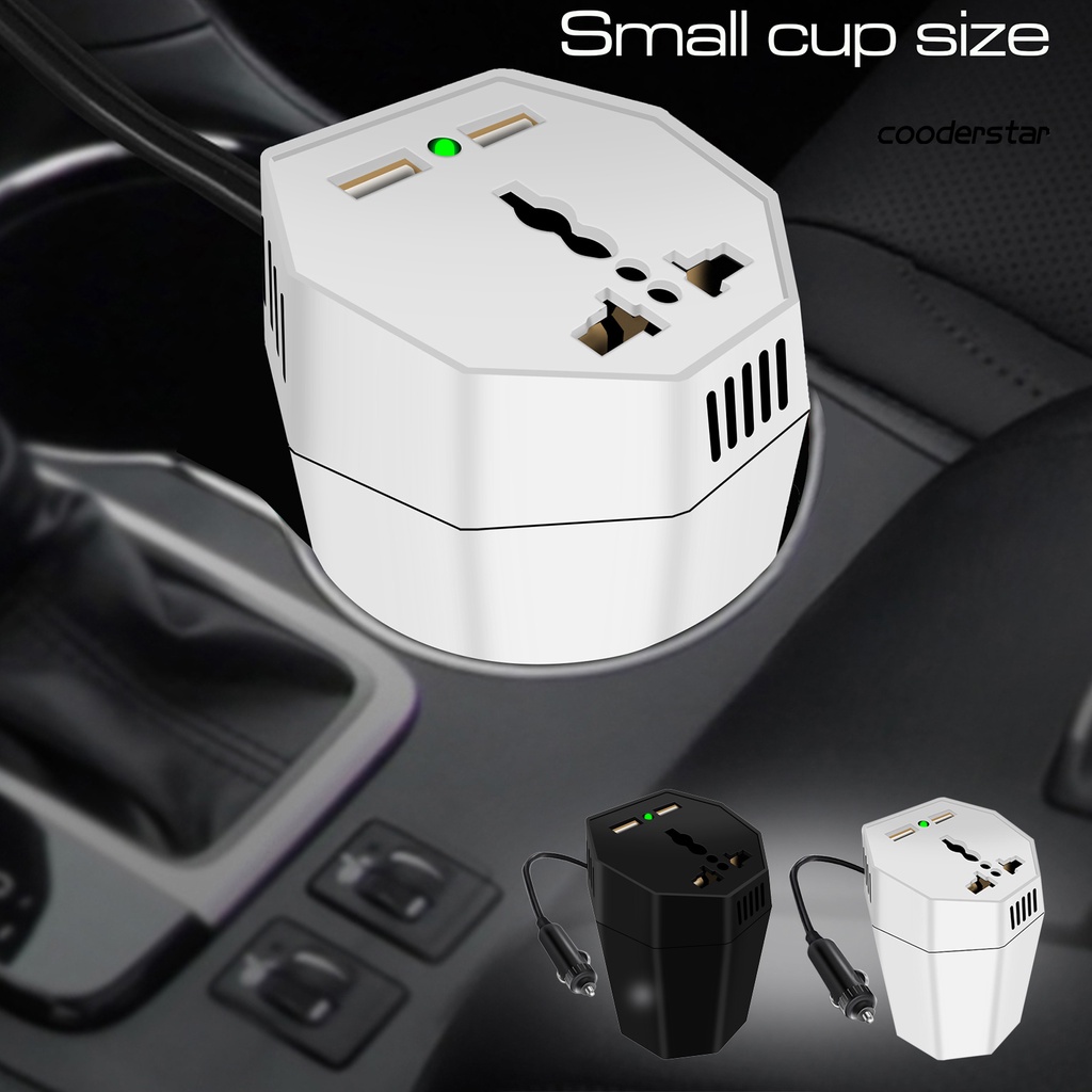 Bộ Chuyển Đổi Nguồn Điện USB Kép DC 12V Sang 110V AC Thông Dụng Cho Máy Tính Bảng