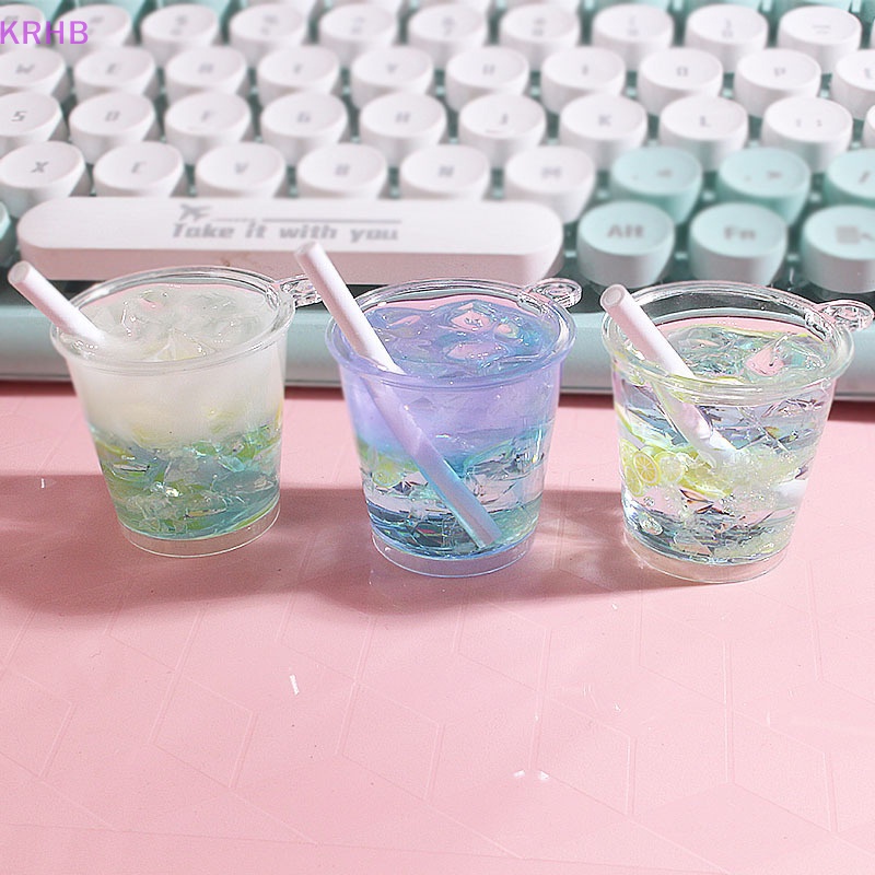 Xô Đựng Nước Đá Hai Màu Dạ Quang Kèm Ống Hút Bằng Nhựa Resin Để Bàn Trang Trí Nhà Cửa Mới