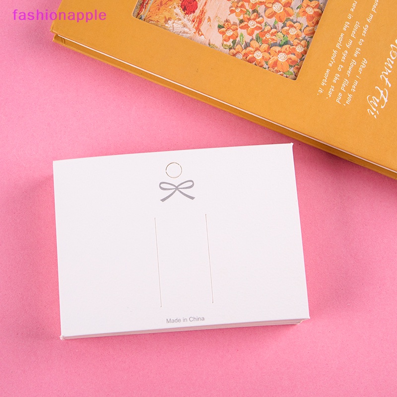 Set 50 Thẻ Giấy Màu Trắng Làm Kẹp Tóc Trang Sức Thủ Công