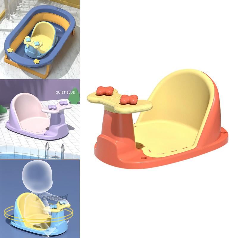 [Fenteer1] Đệm Tựa Lưng Gắn Bồn Tắm Chống Trượt Có Giác Hút Màu Xanh Dương Cho Trẻ Sơ Sinh