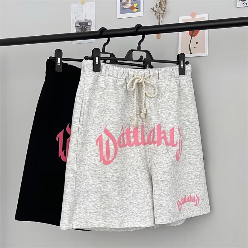 Quần ngắn ống rộng In Chữ Phong Cách Hàn Quốc Thời Trang Cho Nam