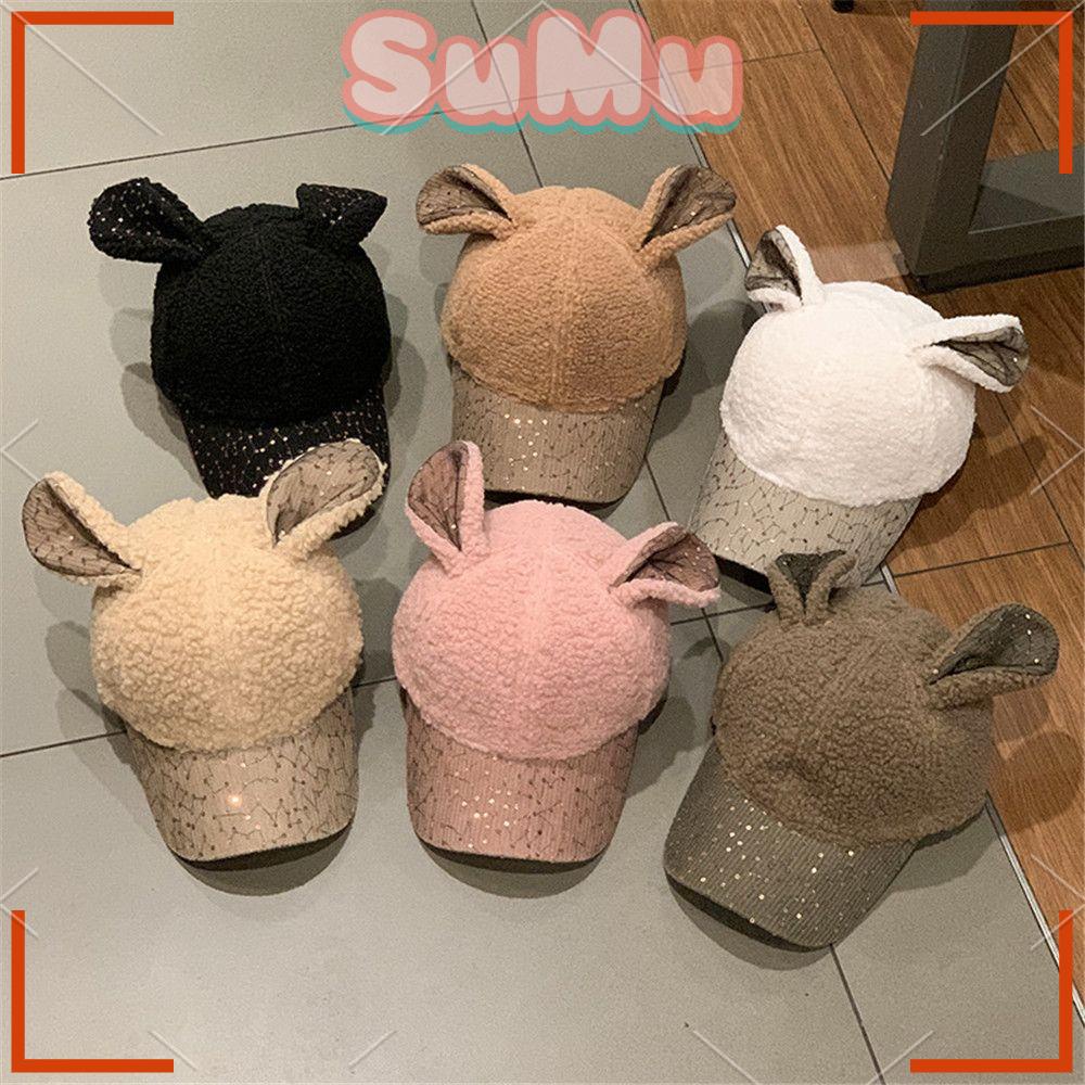 Mũ Lưỡi Trai Tai Thỏ Dễ Thương Phong Cách Hip Hop