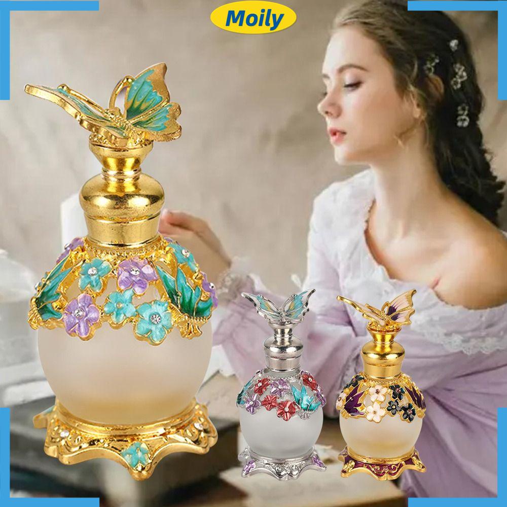 Bình Đựng Nước Hoa Rỗng Bằng Kim Loại Hình Bướm Phong Cách Vintage