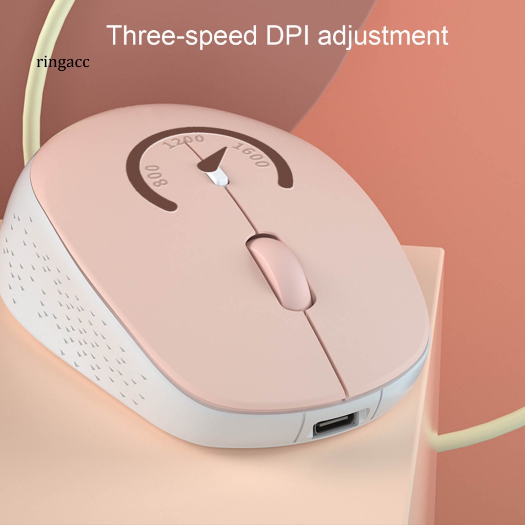 Chuột Quang Không Dây 2.4G RGA Chống Tiếng Ồn Sạc Nhanh Tiện Dụng