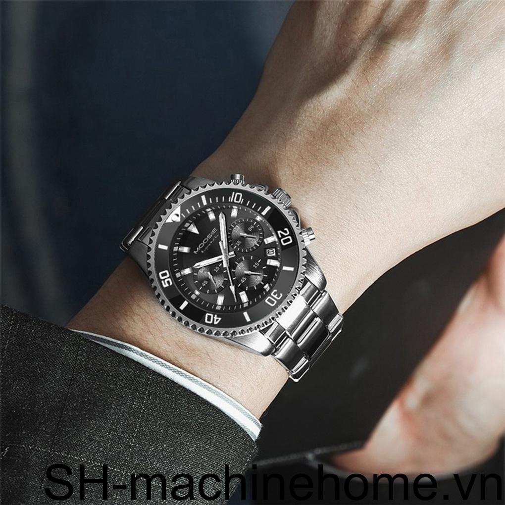 Đồng Hồ Quartz Nam Hiển Thị Ngày Thời Gian Phong Cách Thể Thao Chính Xác