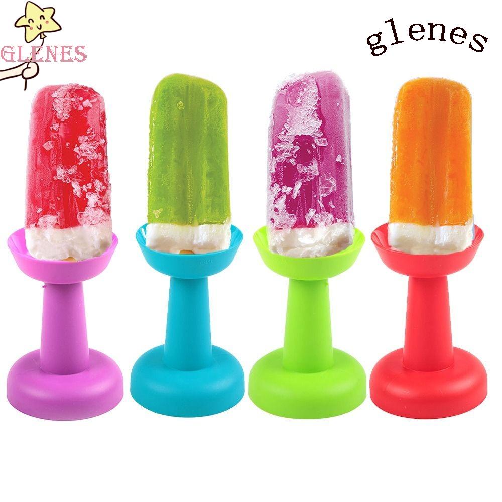 1 Giá Đỡ Kem Que Hai Đầu Chống Tràn Màu Trơn Nhỏ Gọn Dành Cho Trẻ Em