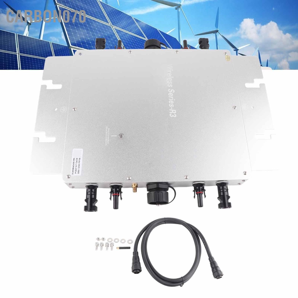 [Hàng Sẵn] 1600W Biến Tần Năng Lượng Mặt Trời Micro Inverter 120V-230V IP65 Hợp kim nhôm chống nước cho mái nhà ngoài trời【Carbon070】