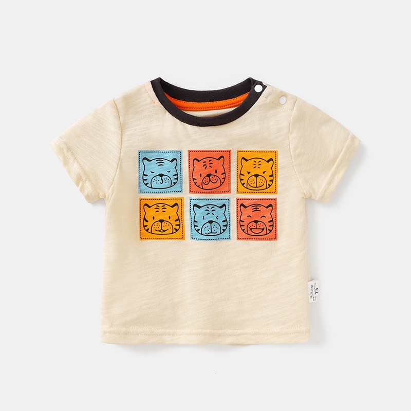 Áo Thun Cotton Tay Ngắn In Họa Tiết Hoạt Hình 3D Thời Trang Mùa Hè Dành Cho Trẻ Em