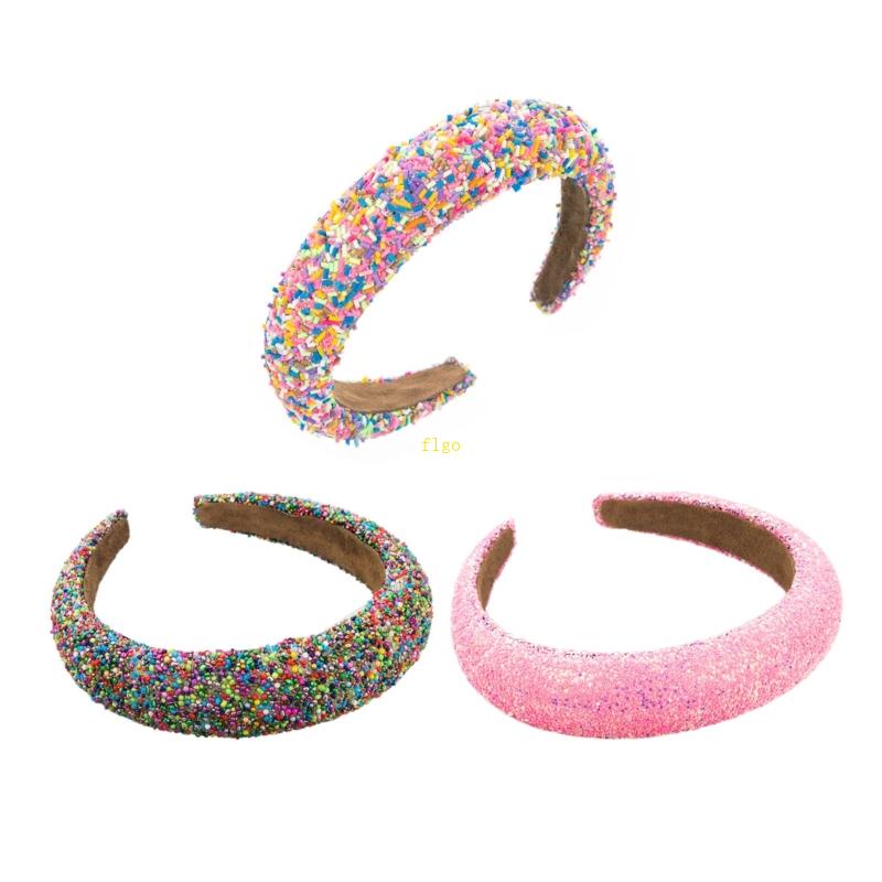 Flgo Băng Đô Đính Hạt Nhiều Màu Sắc Dùng Rửa Mặt Trang Trí Cho Nữ
