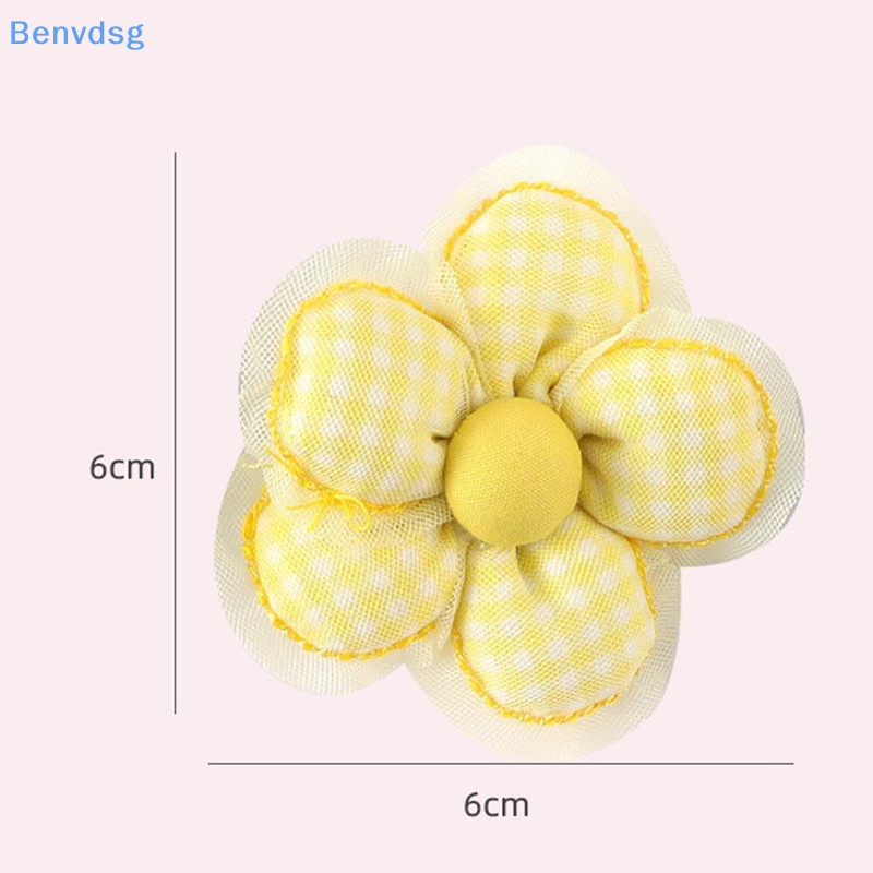 Kẹp Tóc Hình Hoa Bằng Vải Màu Sắc Ngọt Ngào Dùng Trang Trí DIY