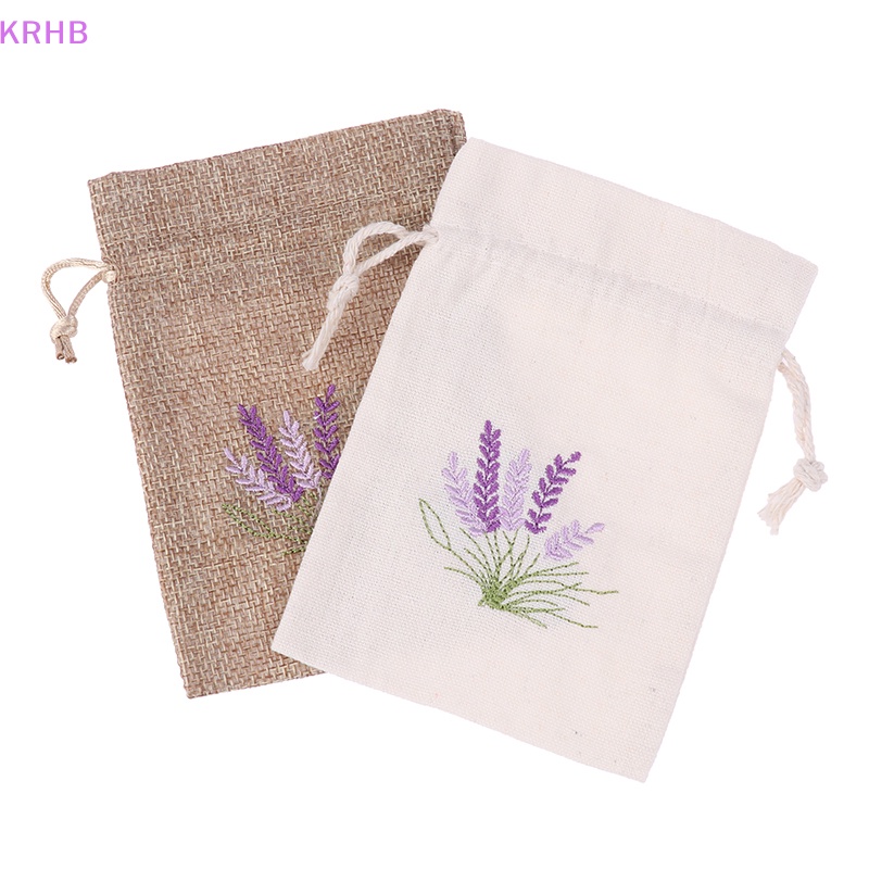 1 Túi Đựng Hạt Thơm Thêu Hình Hoa Oải Hương Mới