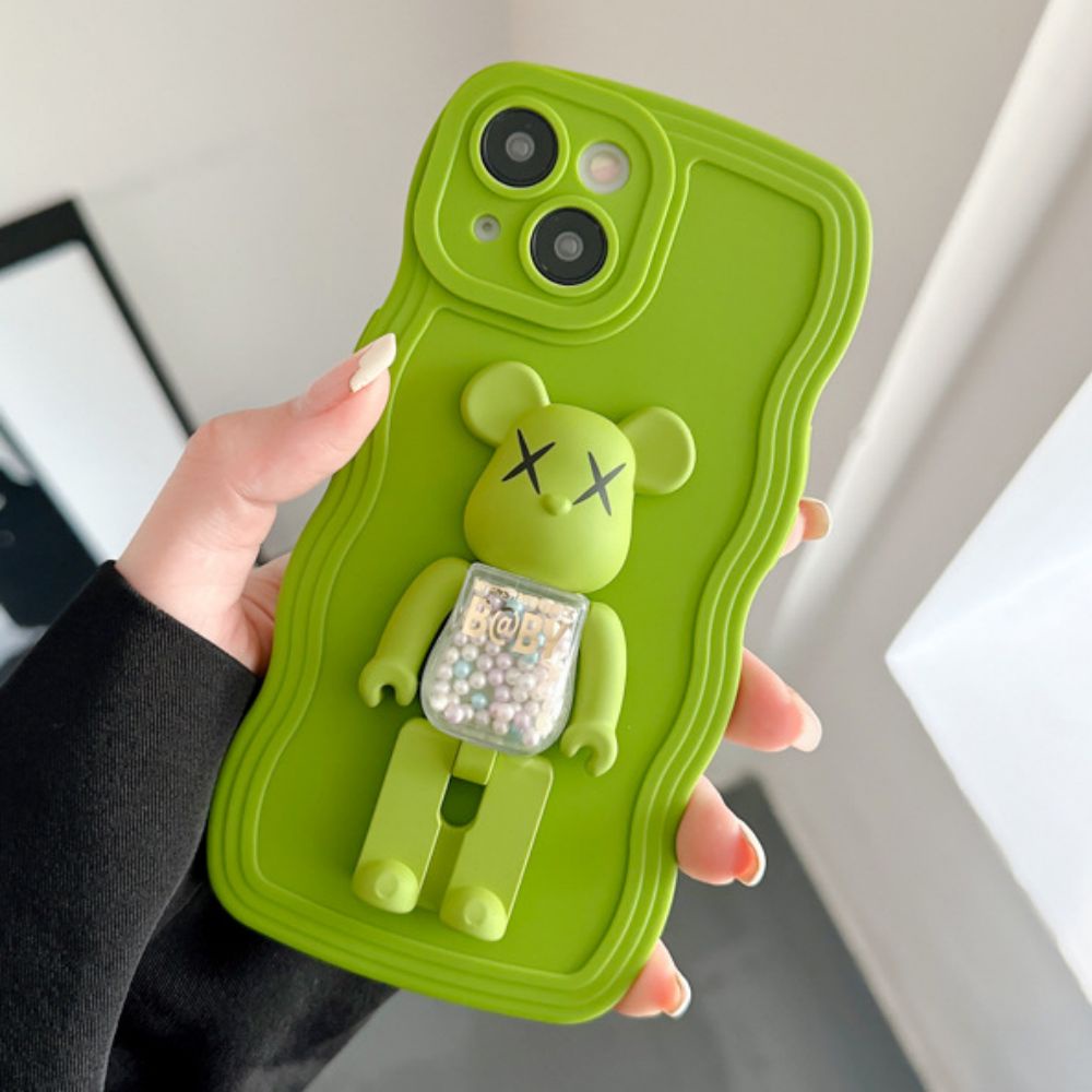 Ốp Điện Thoại TPU Mềm Chống Sốc In Hình KAWS Có Giá Đỡ Cho IPhone 11 14 13 12 Pro Max XS XR 7 8 Plus
