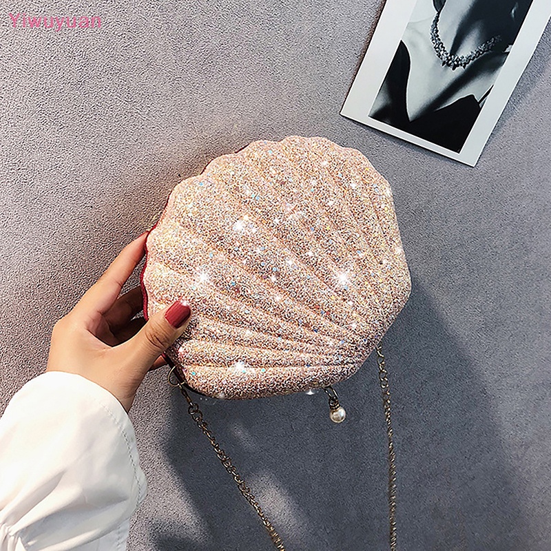 Túi Đeo Chéo Mini Đính Hạt Kim Sa Lấp Lánh Thời Trang Dự Tiệc Mới Cho Nữ