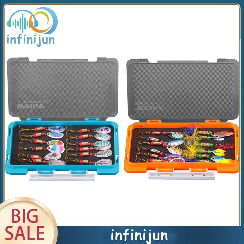 Set 12 Mồi Giả Nhử Cá Bằng Chất Liệu Sequin Gắn Kèm Móc Câu Tiện Dụng