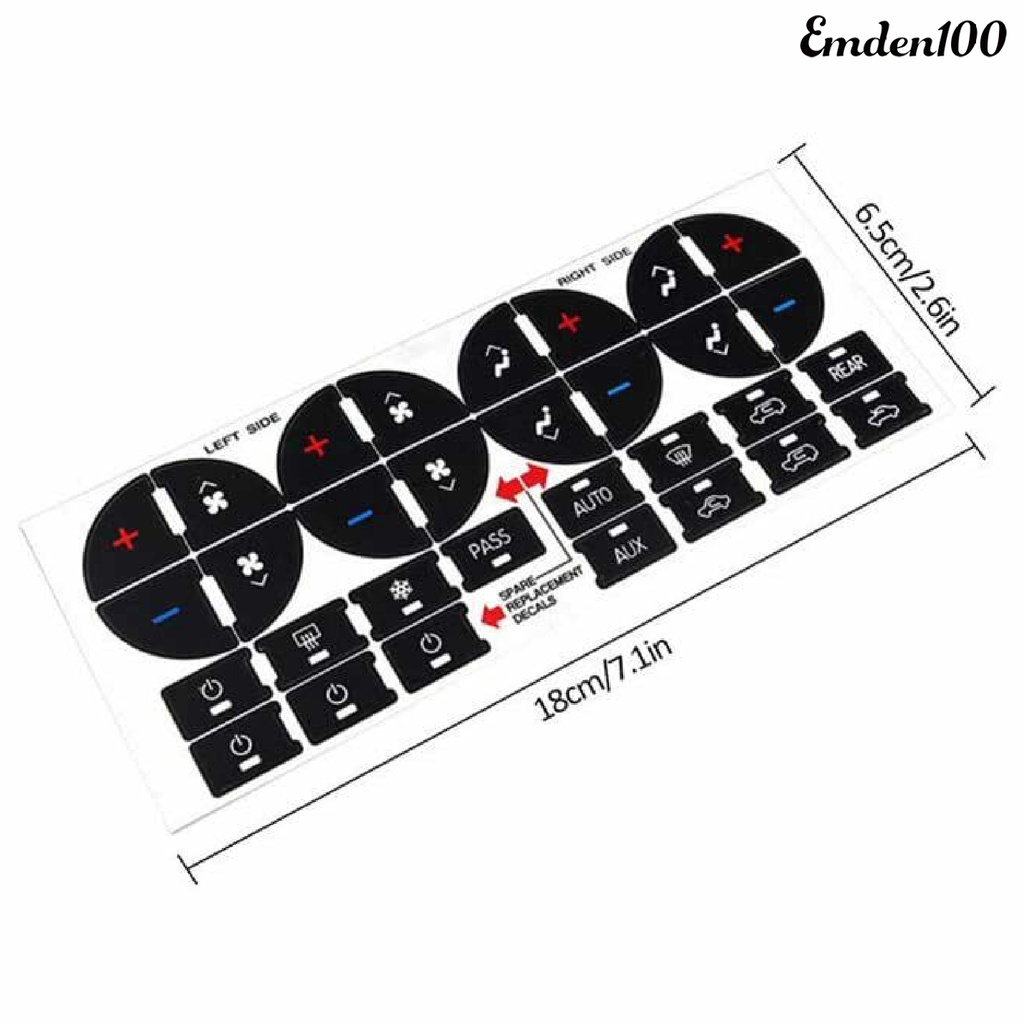 Miếng Dán Nút Bấm Điều Khiển Khí Chất Liệu PVC Chống Mòn