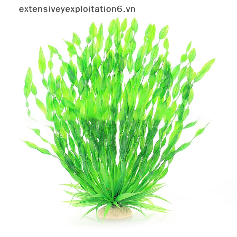 Cây Rong Biển Giả Màu Xanh Lá / Tím Độc Đáo Trang Trí Bể Cá