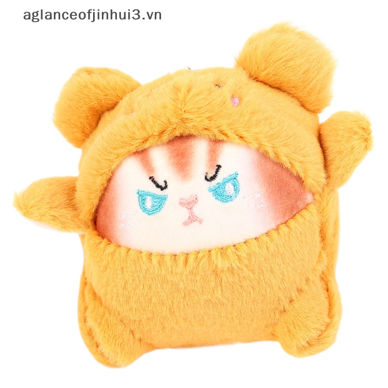 Móc Khóa Hình Mèo Nhồi Bông Mềm Mại Dễ Thương