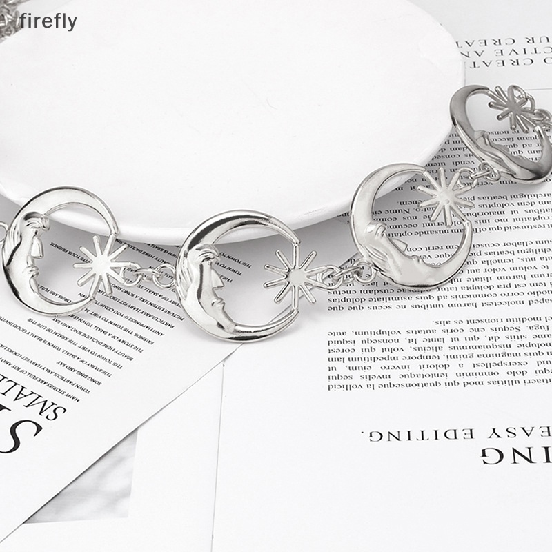 Thắt Lưng Dây Xích Kim Loại Hình Mặt Trăng / Mặt Trời Thời Trang Vintage Cho Nữ