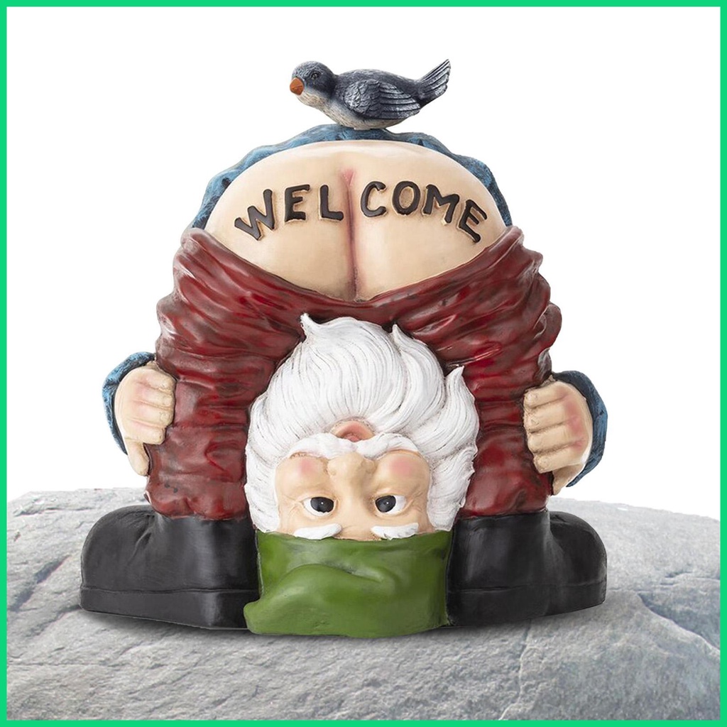 Mô Hình Gnomes Chào Mừng Gnome Bức Tượng Gnome Nhỏ Vui Nhộn Trang Trí Vườn Cổ Tích Jwvn