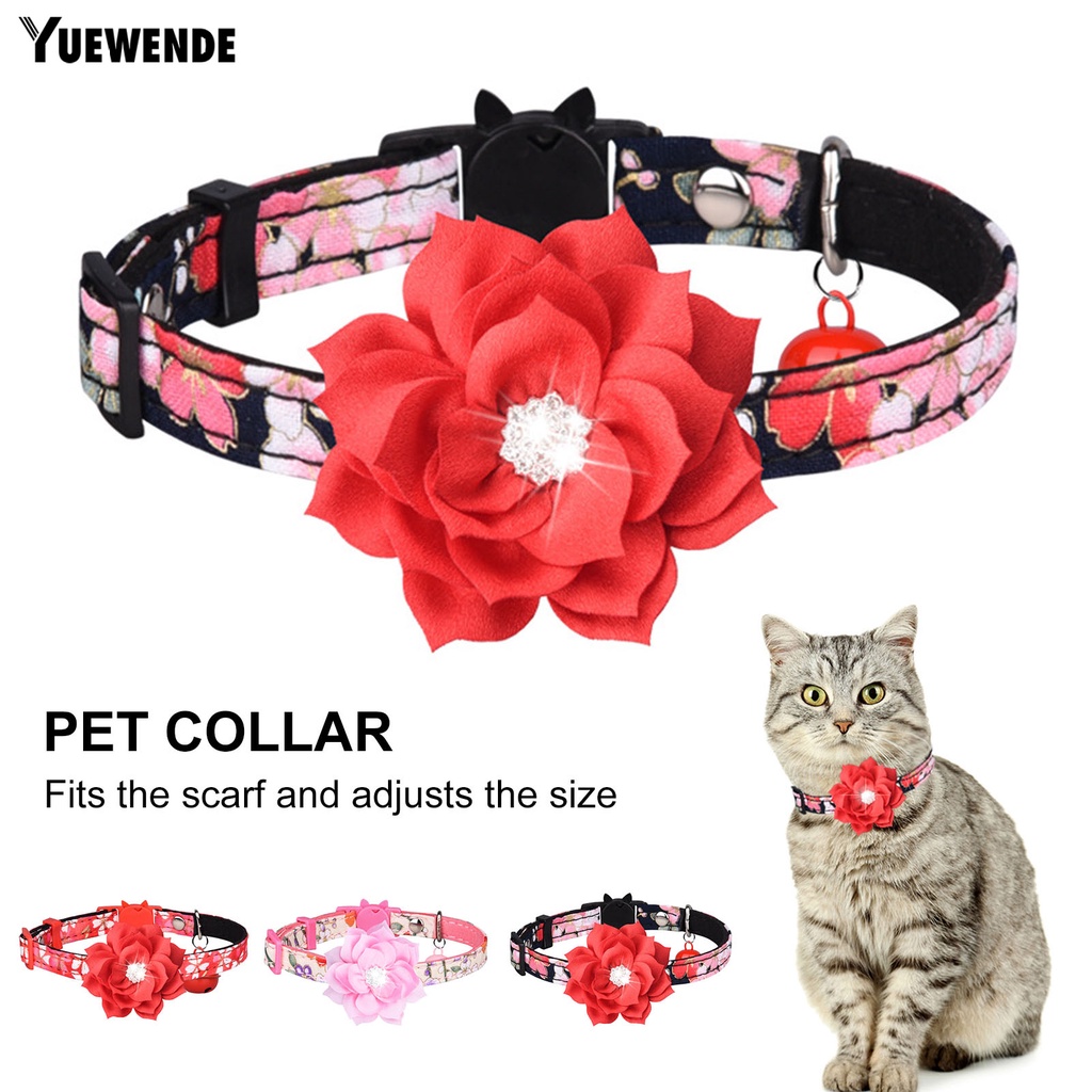 Yq.e Vòng Cổ Tháo Rời Được Họa Tiết Hoa Lớn Thoải Mái Dành Cho Thú Cưng Trong Nhà