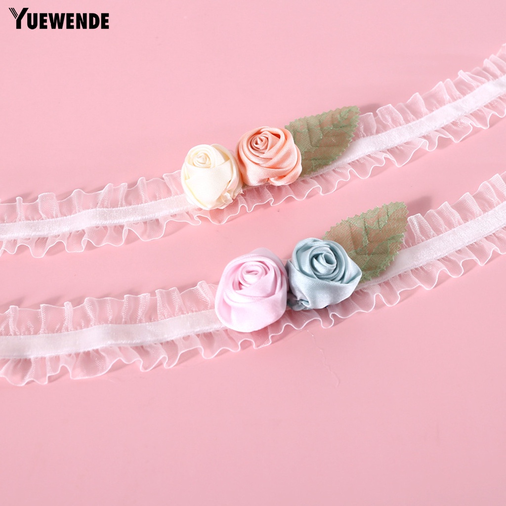 Yq.e Vòng Cổ Thú Cưng Co Giãn Hình Hoa 3D Thân Thiện Với Da Khóa Tôm Hùm Nhiều Màu Sắc Có Thể Điều Chỉnh Trang Trí Với