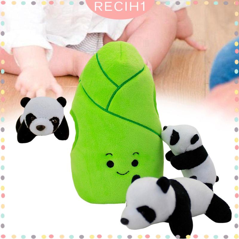 Set 4 Gấu Trúc Nhồi Bông Hoạt Hình Sáng Tạo Trang Trí Phòng Ngủ Cho Người Lớn Và Trẻ Em