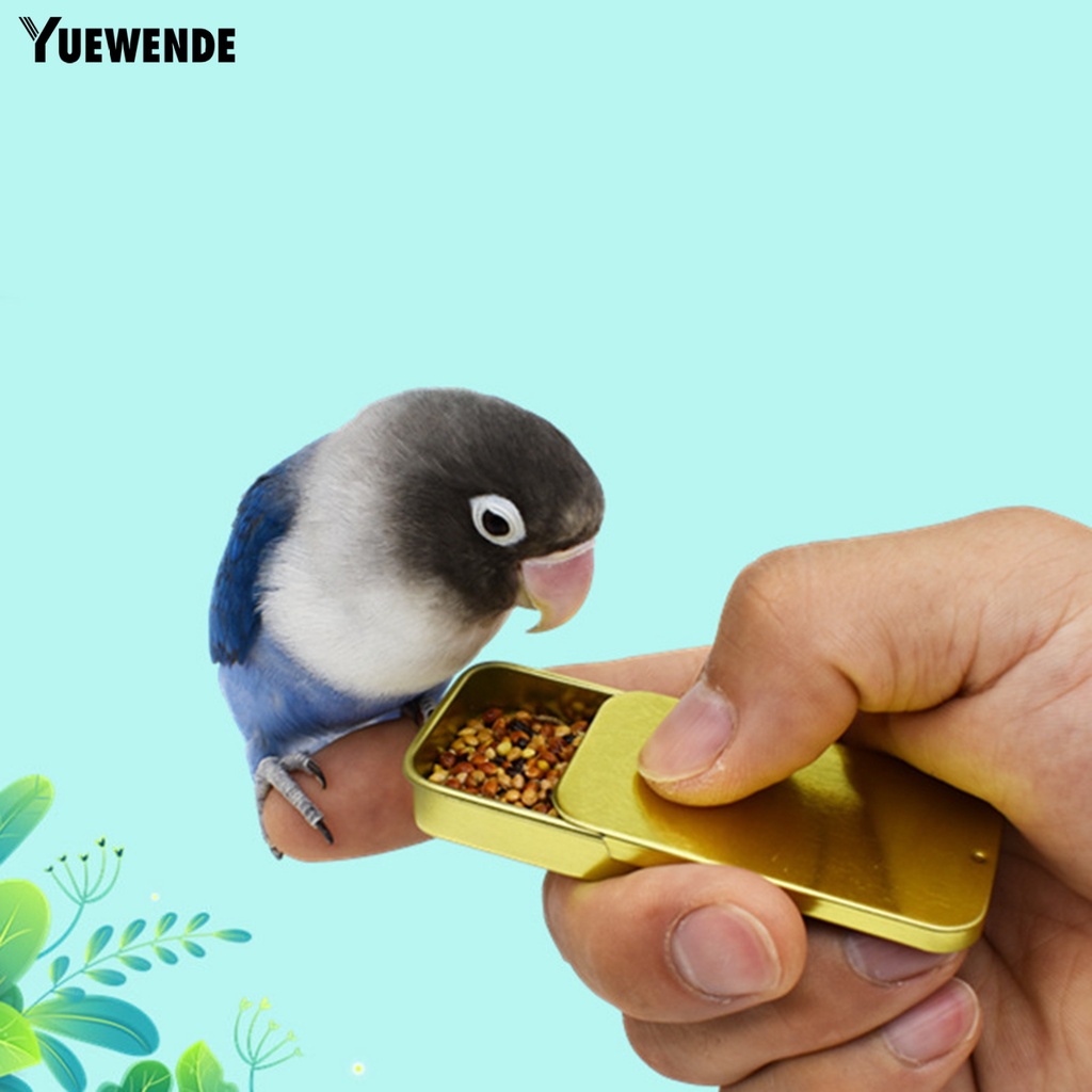 Yq.e Hộp Thiếc Đựng Thức Ăn Nhỏ Gọn Cầm Tay Chống Cắn Tinh Tế Chuyên Nghiệp Dành Cho Chim Vẹt Macaw