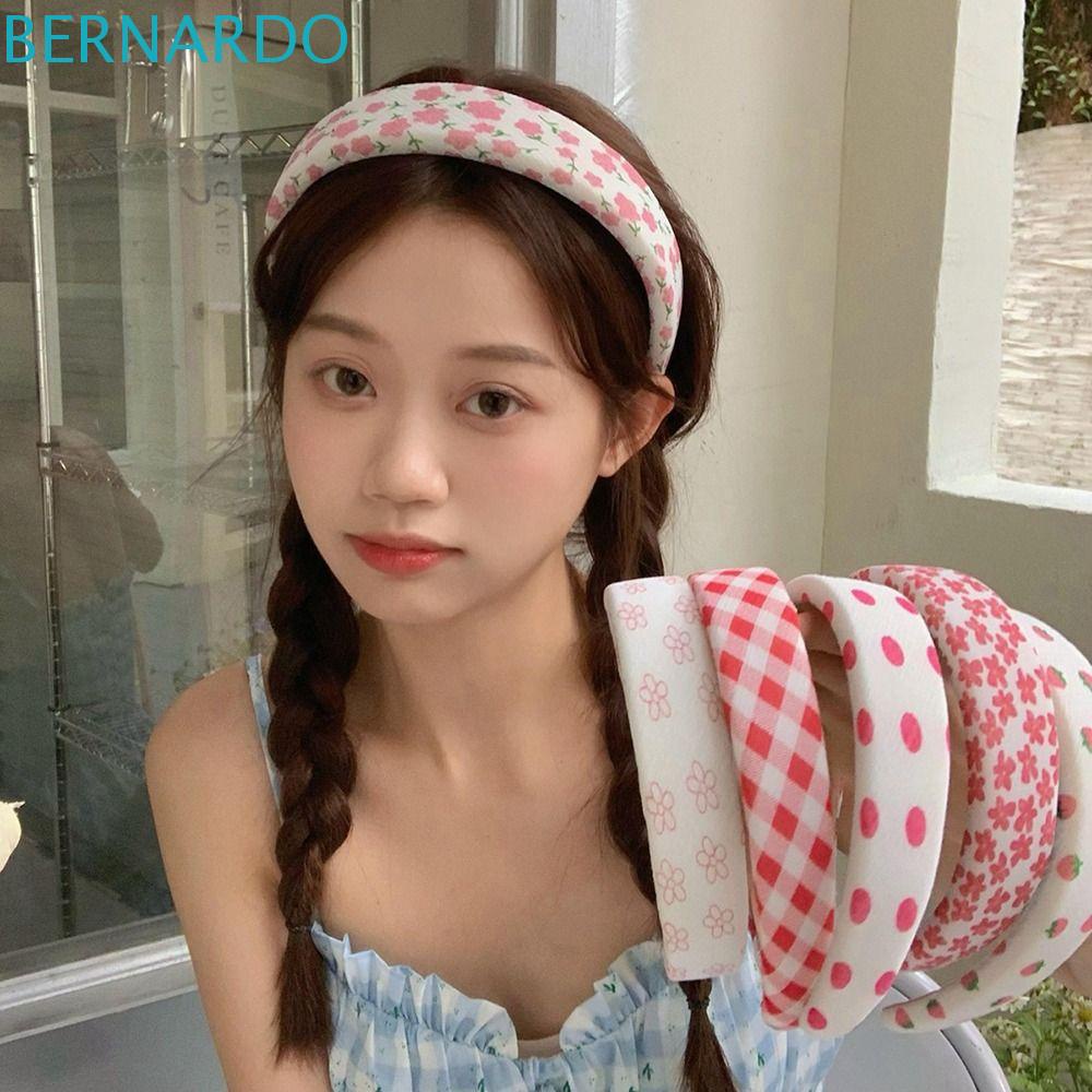 Băng đô cài tóc rửa mặt Vành Rộng Họa Tiết Chấm Bi Dễ Thương Cho Nữ